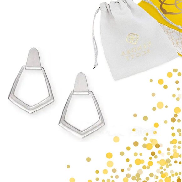 Kendra Scott Silver Paxton Earrings - Picture 1 of 6